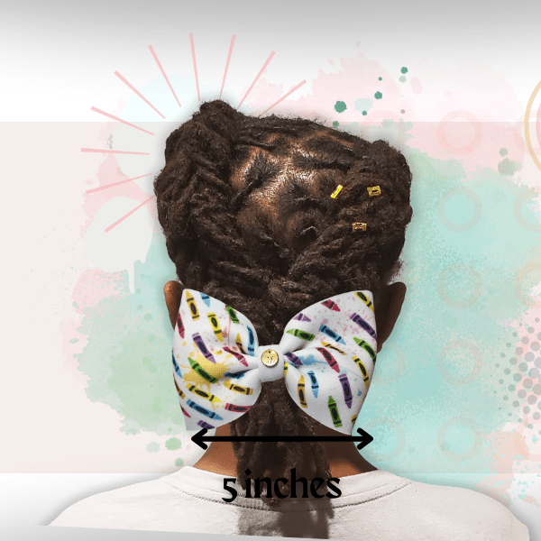 Bella's Eve Hair Bow Clip Back to School Crayon Hair Bow Clip by Bella's Eve