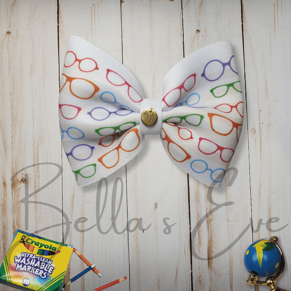 Bella's Eve Hair Bow Clip Back to School Eyeglasses Hair Bow Clip by Bella's Eve