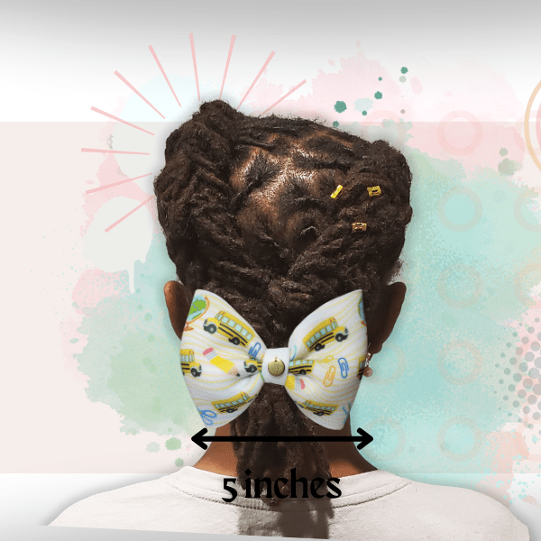 Bella's Eve Hair Bow Clip Back to School, School Bus Hair Bow Clip by Bella's Eve
