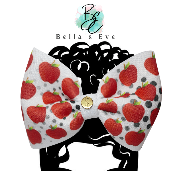 Bella's Eve Hair Bow Clip Back to School Teachers Apple Hair Bow Clip by Bella's Eve