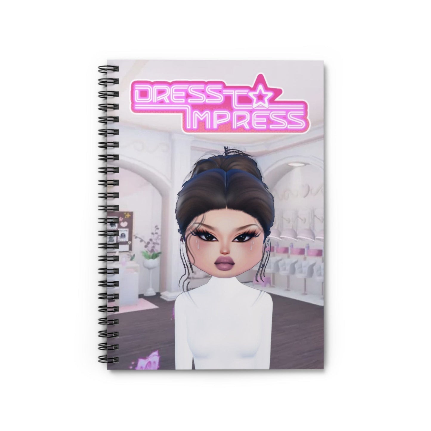 Printify Paper products One Size Lana DTI Dress to Impress Roblox Fashion Game Spiral Ruled Line Notebook