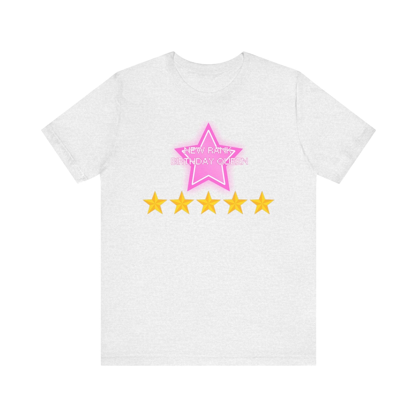 Printify T-Shirt Ash / XS New Rank BIRTHDAY QUEEN DTI Dress to Impress Roblox Fashion Game Unisex Jersey Short Sleeve Tee