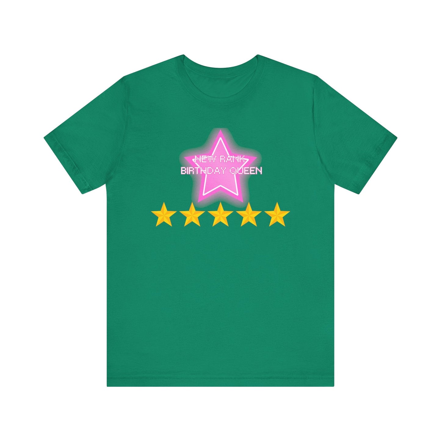 Printify T-Shirt Kelly / XS New Rank BIRTHDAY QUEEN DTI Dress to Impress Roblox Fashion Game Unisex Jersey Short Sleeve Tee