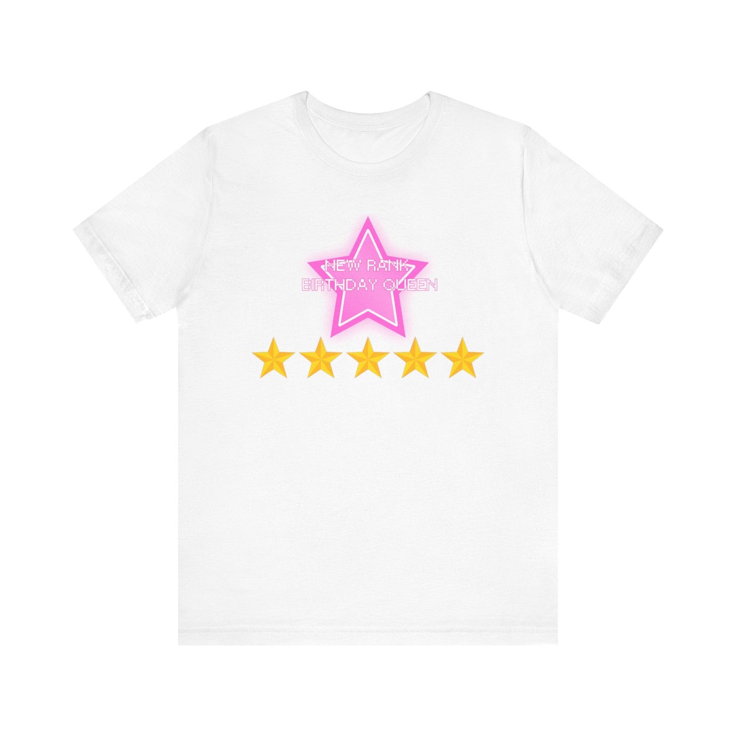 Printify T-Shirt New Rank BIRTHDAY QUEEN DTI Dress to Impress Roblox Fashion Game Unisex Jersey Short Sleeve Tee