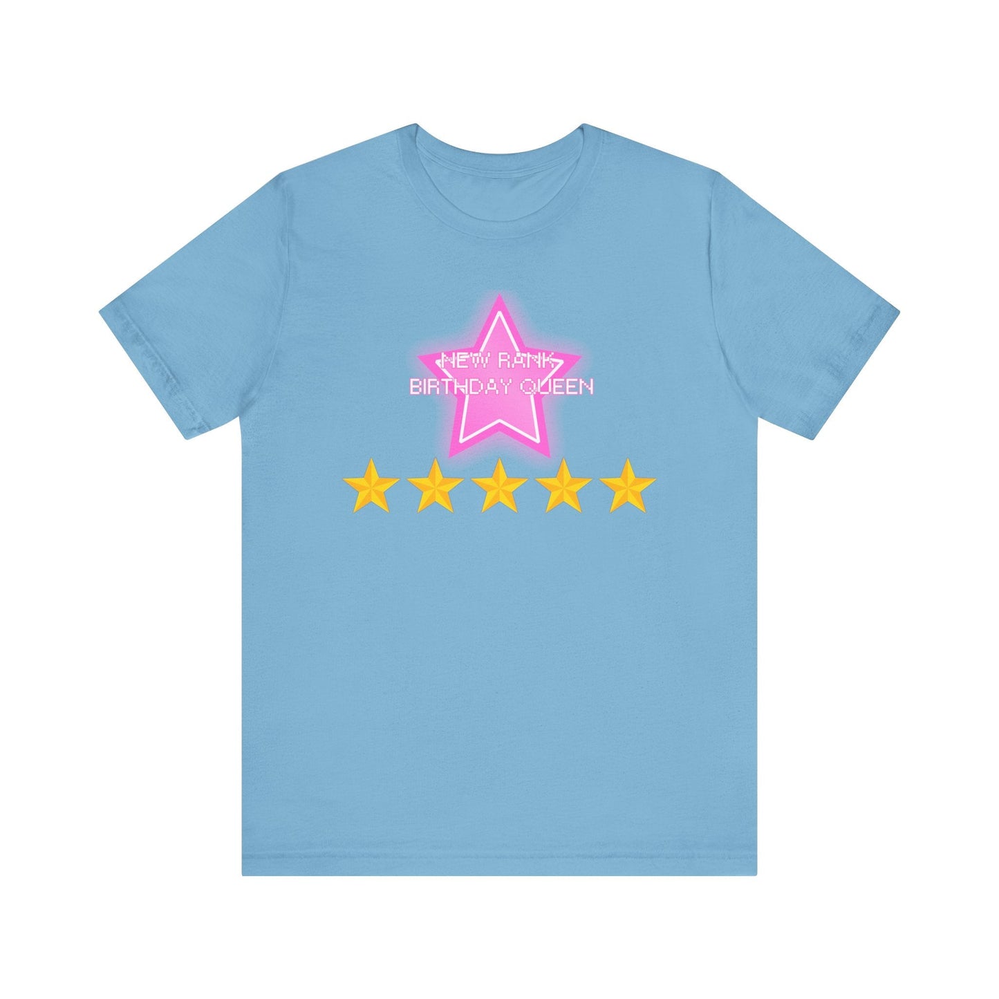 Printify T-Shirt Ocean Blue / XS New Rank BIRTHDAY QUEEN DTI Dress to Impress Roblox Fashion Game Unisex Jersey Short Sleeve Tee