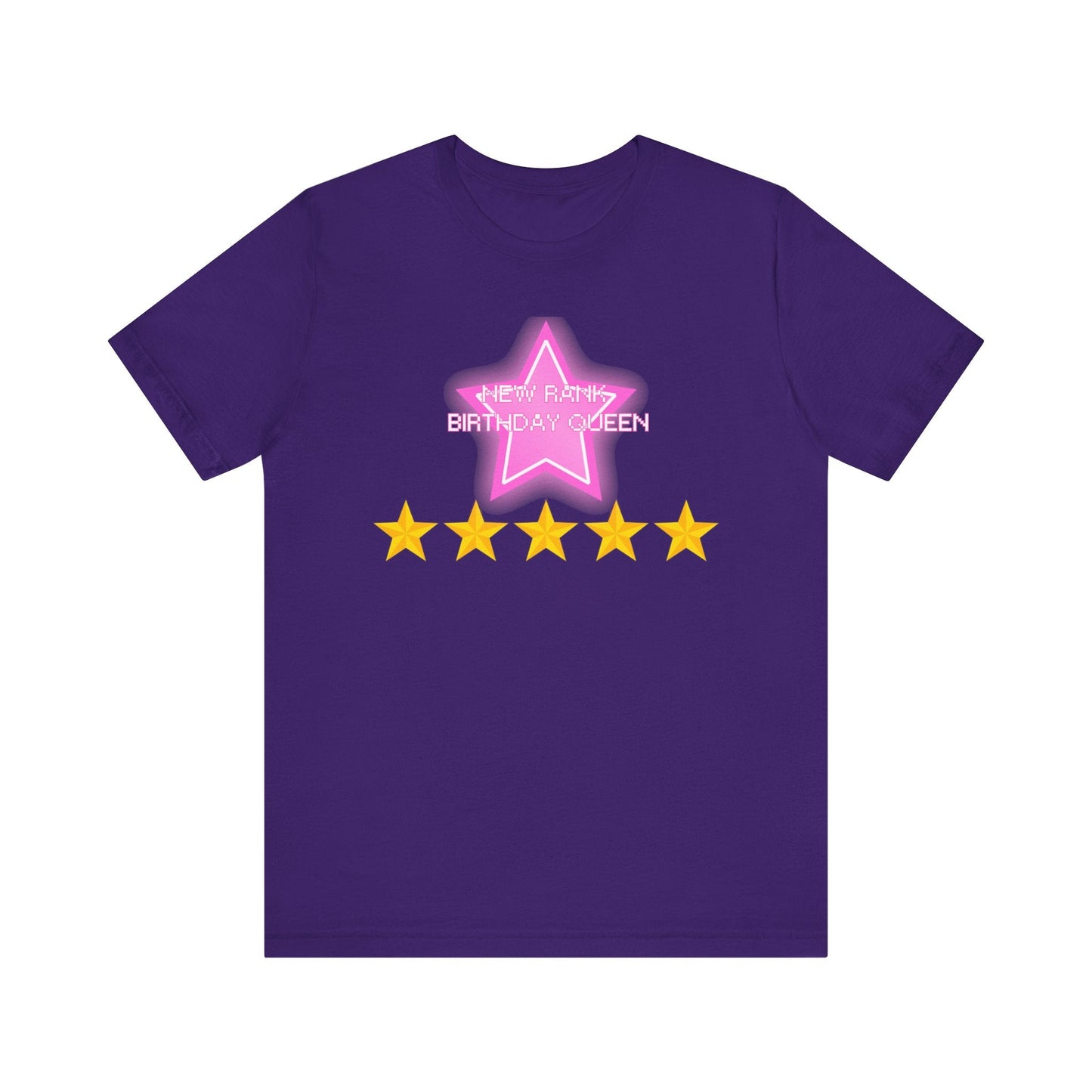 Printify T-Shirt Team Purple / XS New Rank BIRTHDAY QUEEN DTI Dress to Impress Roblox Fashion Game Unisex Jersey Short Sleeve Tee