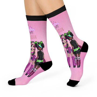 Printify All Over Prints White / One size / 3/4 Crew I play Dress to Impress with my BADDIES Cushioned Crew Socks