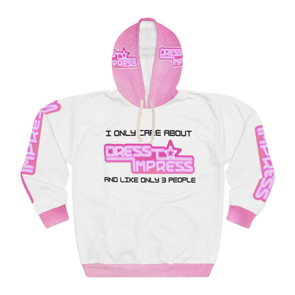 Printify All Over Prints XS I only care about Dress to Impress and like only 3 people DTI Dress to Impress Roblox Fashion Game Unisex Pullover Hoodie