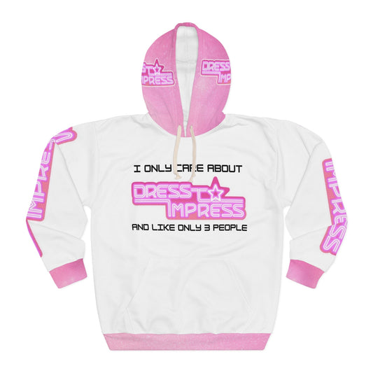 Printify All Over Prints XS I only care about Dress to Impress and like only 3 people DTI Dress to Impress Roblox Fashion Game Unisex Pullover Hoodie