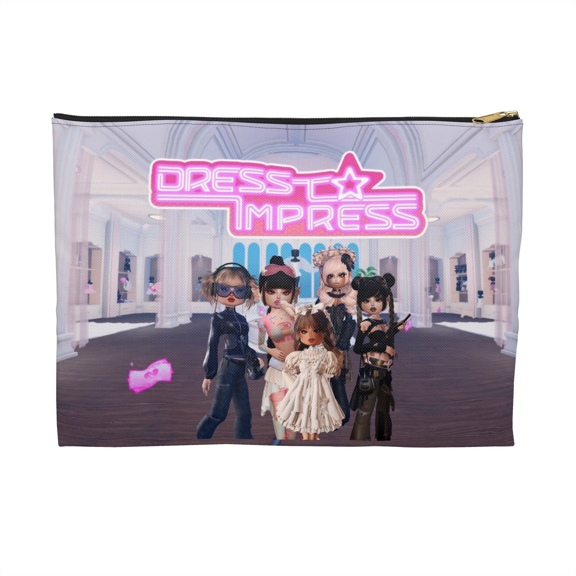 Printify Bags Large / Black zipper Dress to Impress BADDIES DTI Dress to Impress Roblox Fashion Game Accessory Pouch