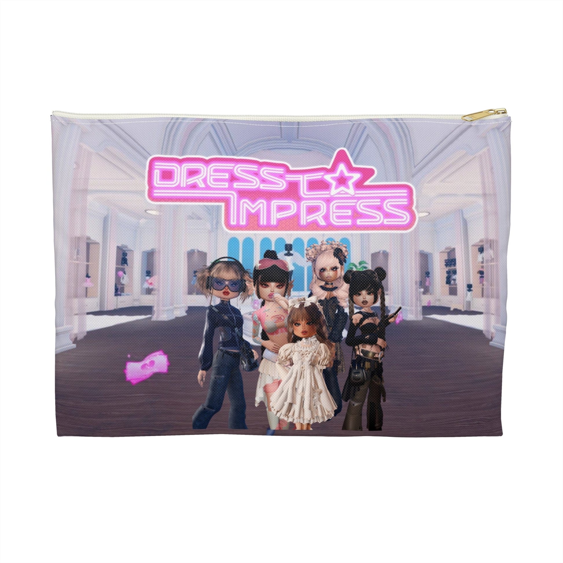 Printify Bags Large / White zipper Dress to Impress BADDIES DTI Dress to Impress Roblox Fashion Game Accessory Pouch