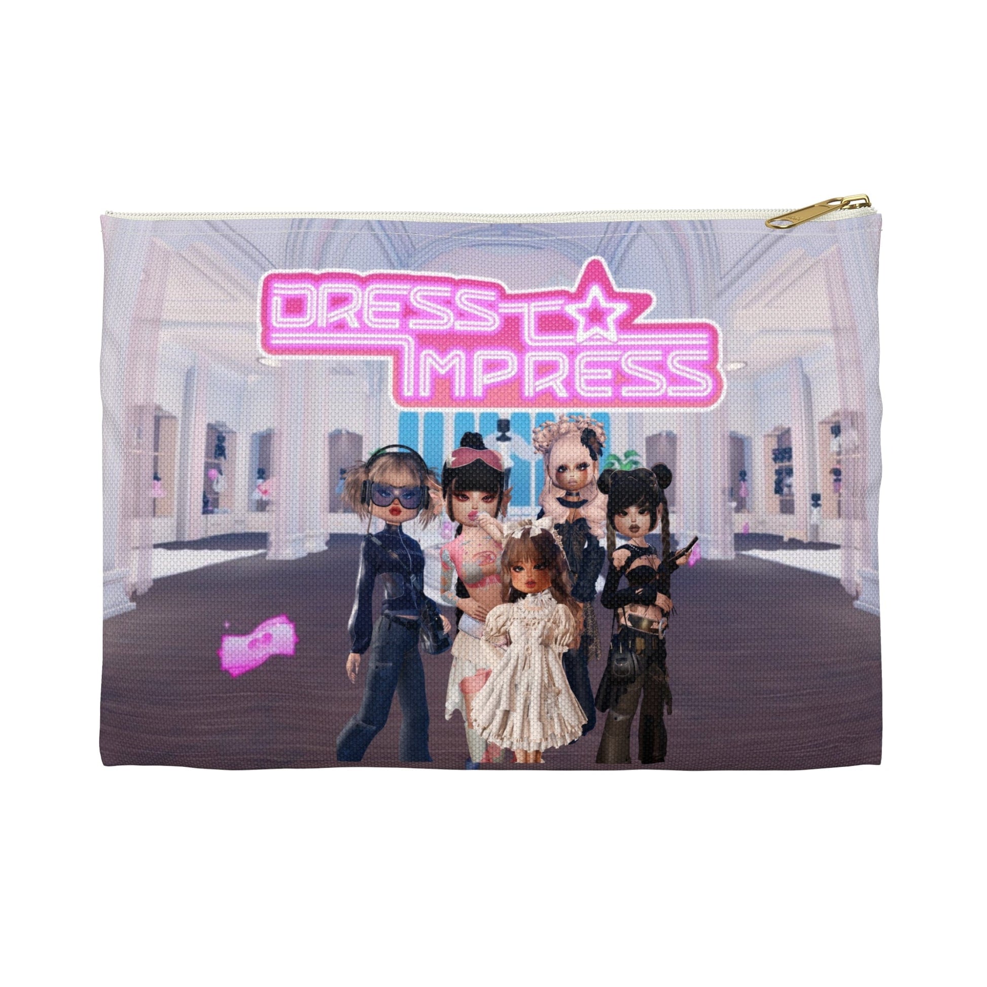 Printify Bags Small / White zipper Dress to Impress BADDIES DTI Dress to Impress Roblox Fashion Game Accessory Pouch