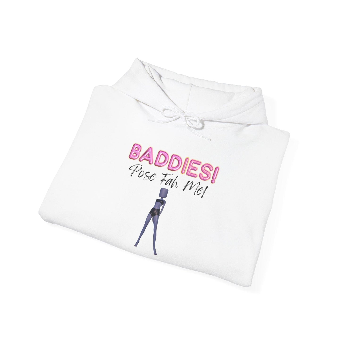 Printify Hoodie BADDIES Pose Fah Me Pose 28 DTI Dress to Impress Roblox Fashion Game Unisex Heavy Blend™ Hooded Sweatshirt