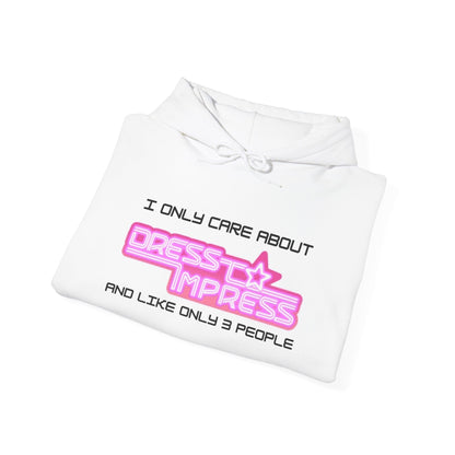 Printify Hoodie I only care about Dress to Impress and like only 3 people DTI Dress to Impress Roblox Fashion Game Unisex Heavy Blend™ Hooded Sweatshirt