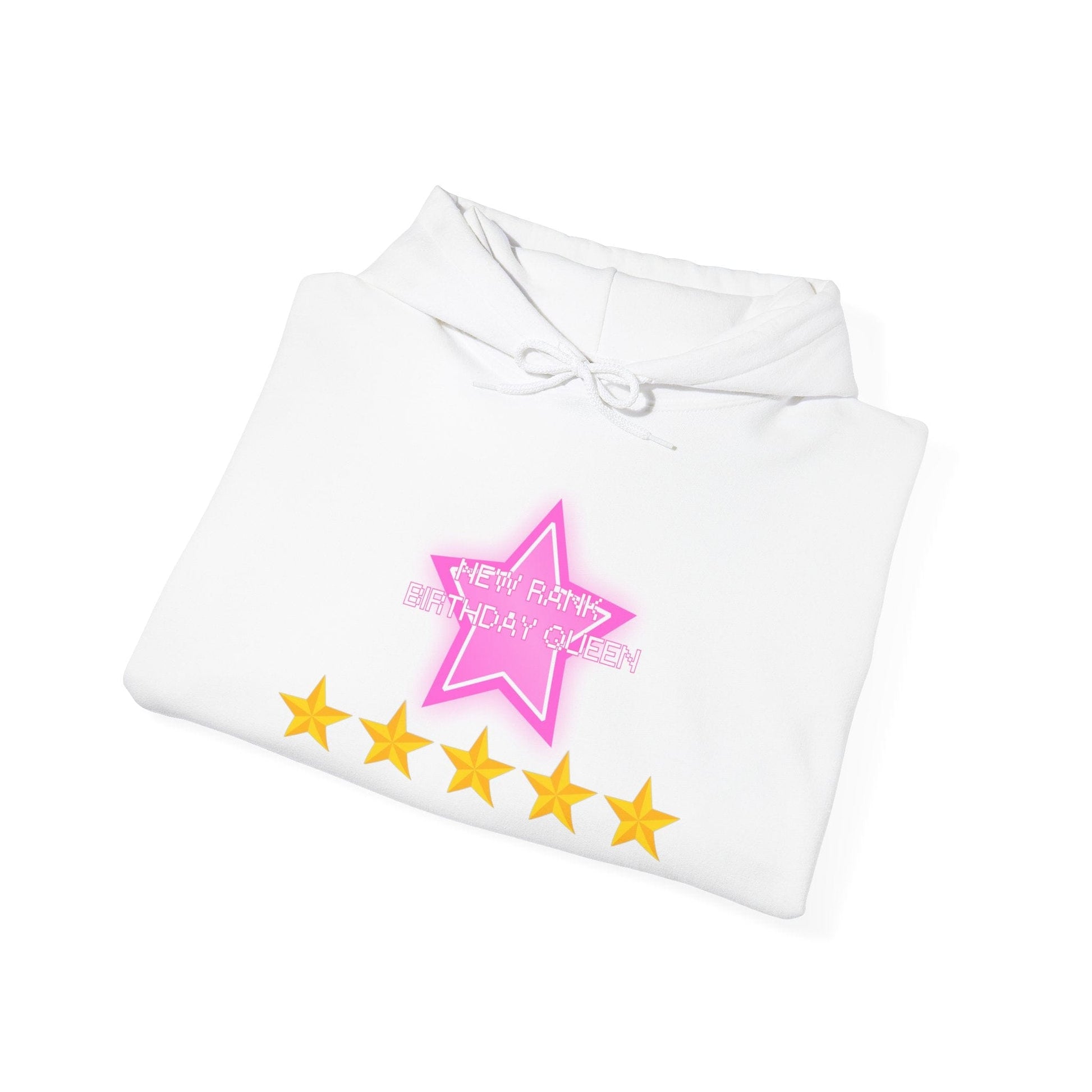 Printify Hoodie New Rank BIRTHDAY QUEEN DTI Dress to Impress Roblox Fashion Game Unisex Heavy Blend™ Hooded Sweatshirt