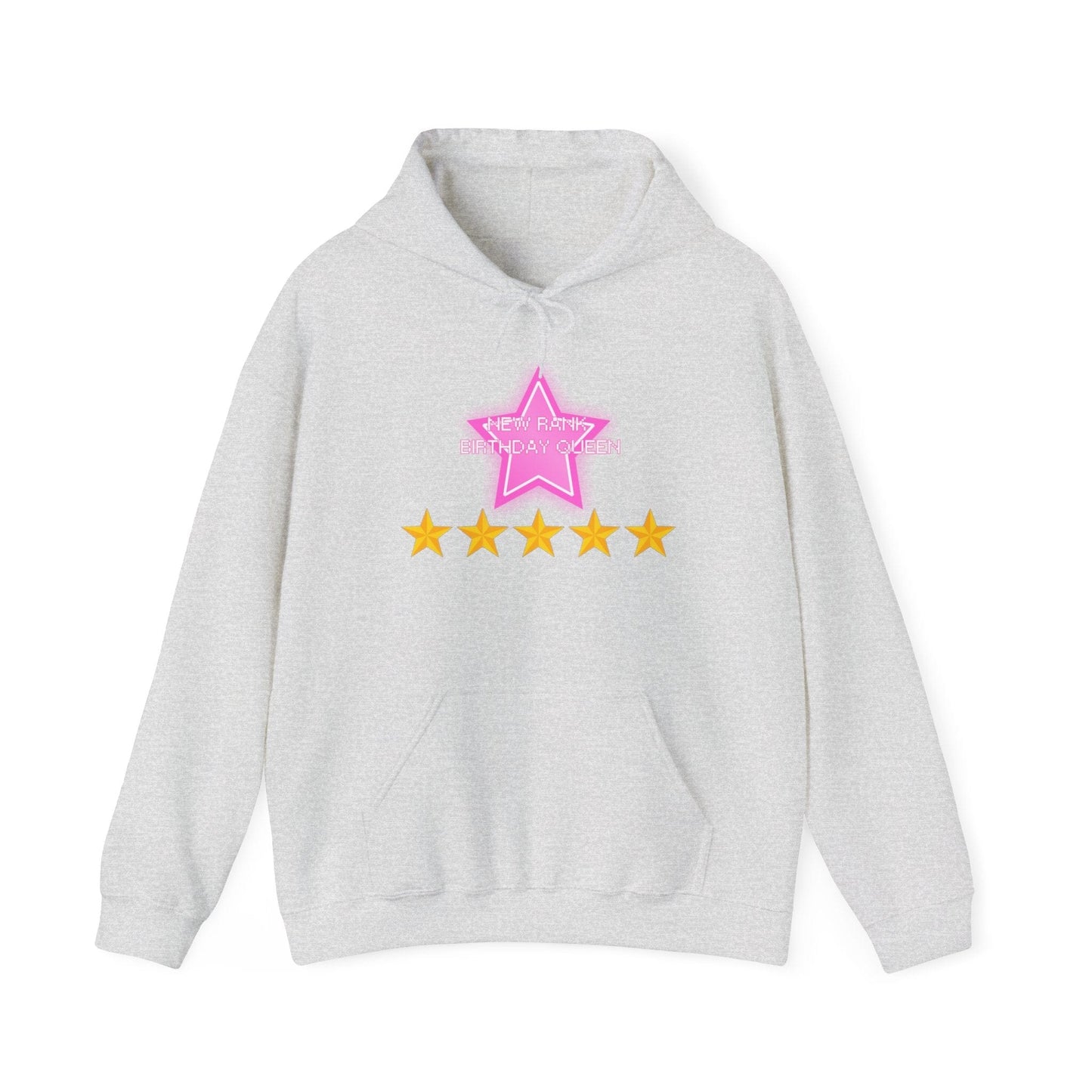 Printify Hoodie S / Ash New Rank BIRTHDAY QUEEN DTI Dress to Impress Roblox Fashion Game Unisex Heavy Blend™ Hooded Sweatshirt