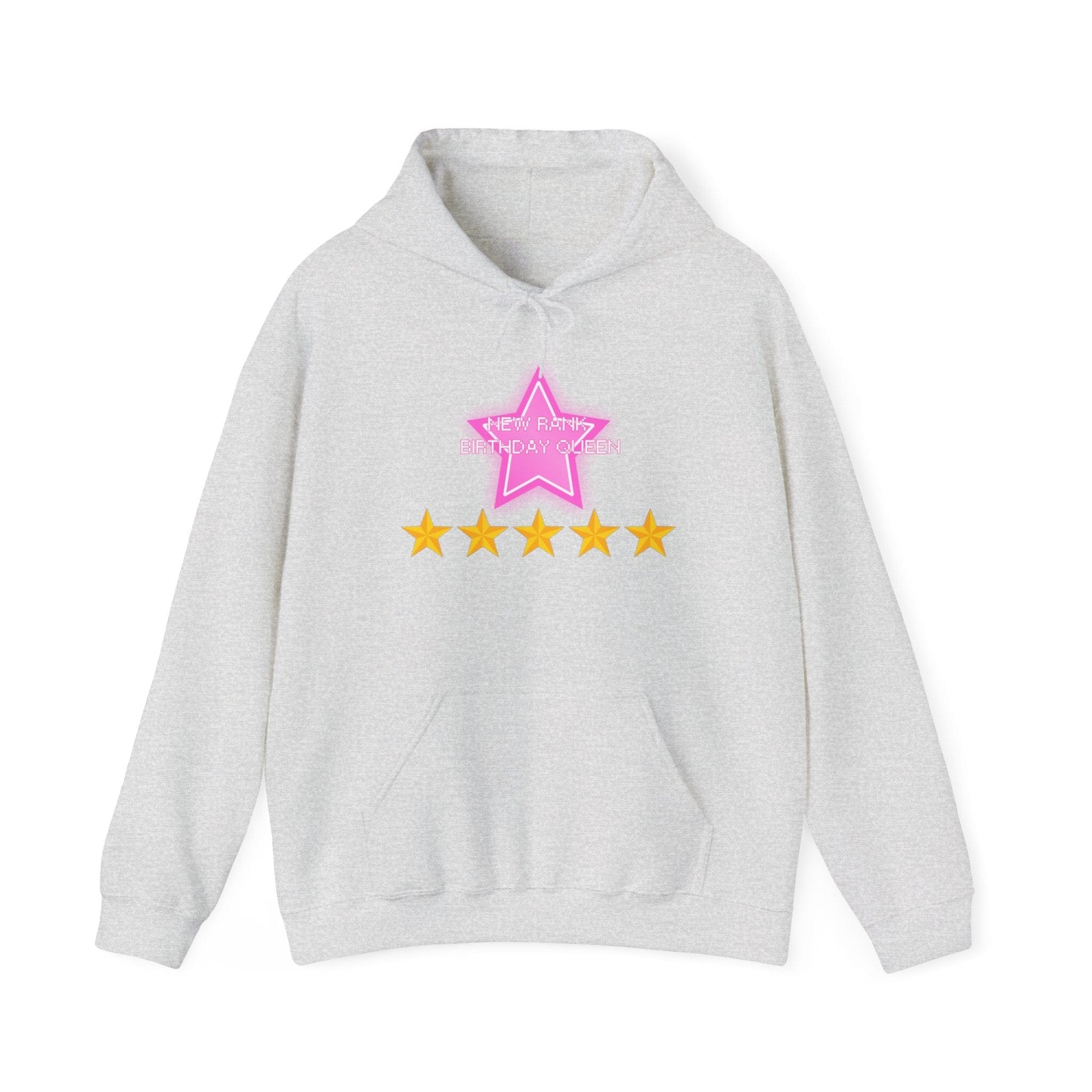 Printify Hoodie S / Ash New Rank BIRTHDAY QUEEN DTI Dress to Impress Roblox Fashion Game Unisex Heavy Blend™ Hooded Sweatshirt