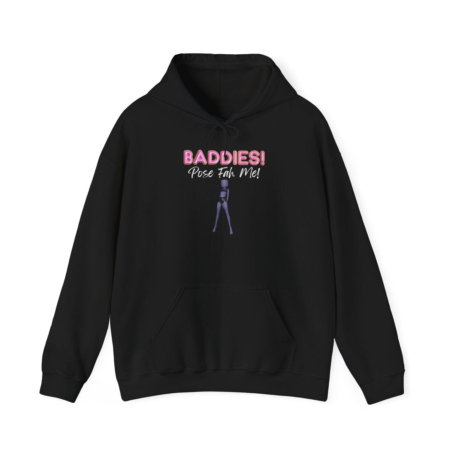 Printify Hoodie S / Black BADDIES Pose Fah Me Pose 28 DTI Dress to Impress Roblox Fashion Game Unisex Heavy Blend™ Hooded Sweatshirt