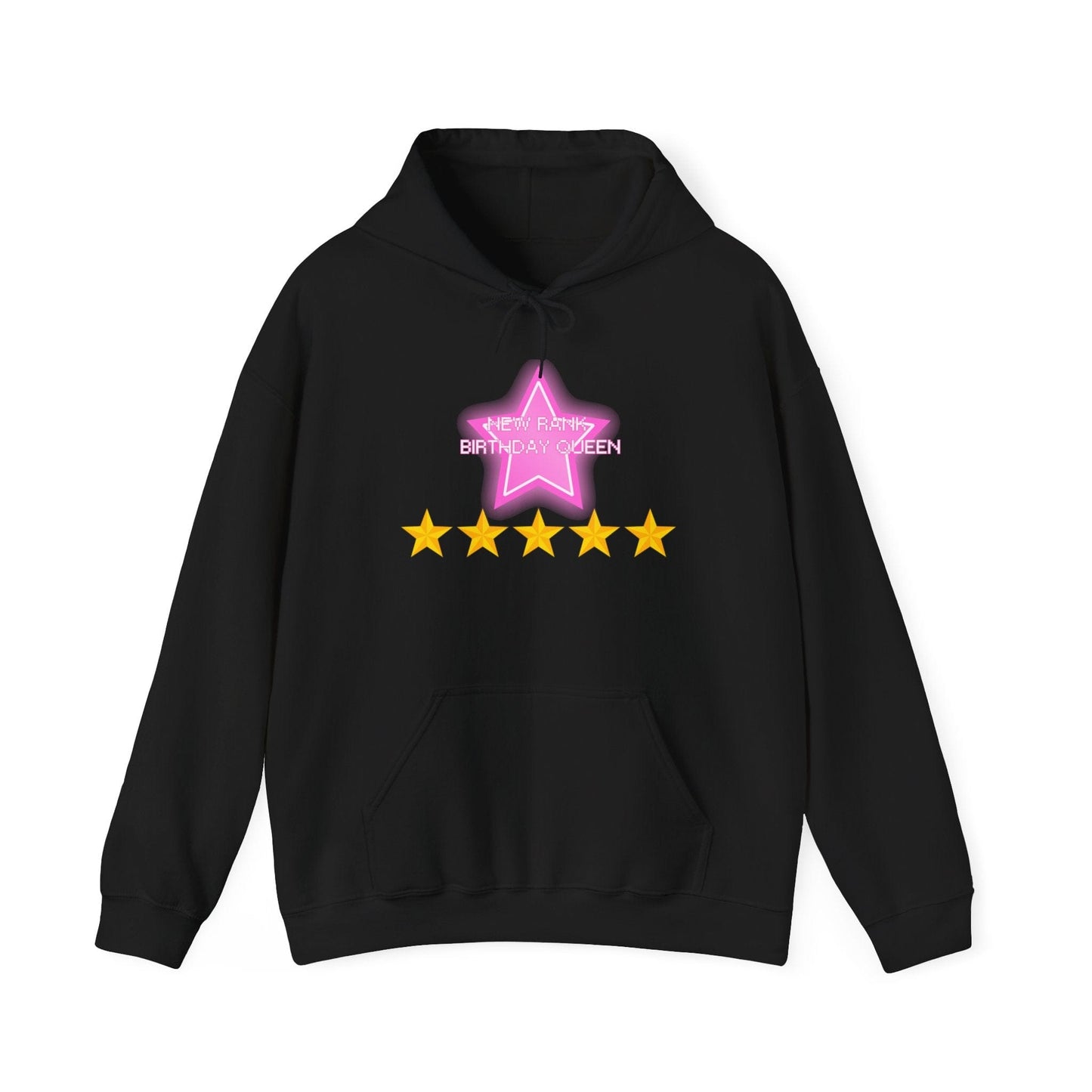 Printify Hoodie S / Black New Rank BIRTHDAY QUEEN DTI Dress to Impress Roblox Fashion Game Unisex Heavy Blend™ Hooded Sweatshirt
