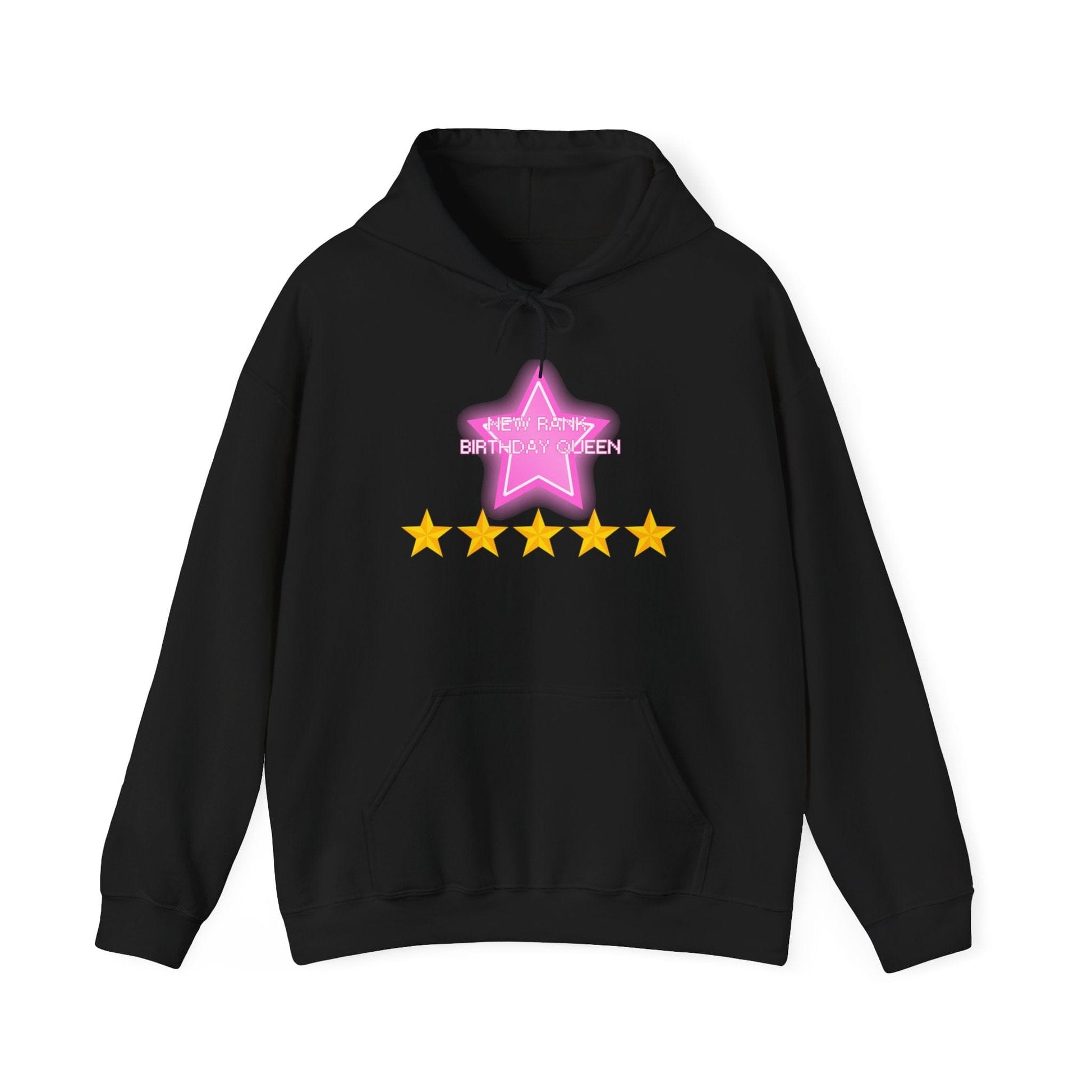 Printify Hoodie S / Black New Rank BIRTHDAY QUEEN DTI Dress to Impress Roblox Fashion Game Unisex Heavy Blend™ Hooded Sweatshirt