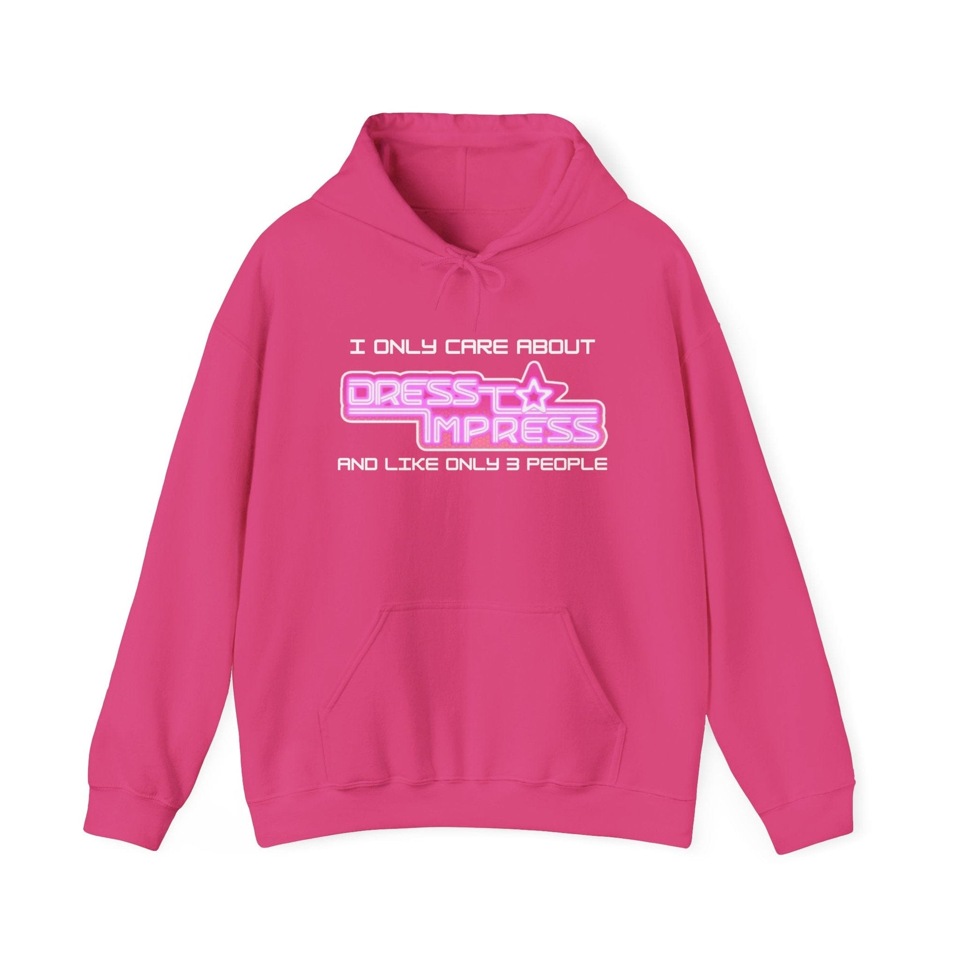 Printify Hoodie S / Heliconia I only care about Dress to Impress and like only 3 people DTI Dress to Impress Roblox Fashion Game Unisex Heavy Blend™ Hooded Sweatshirt