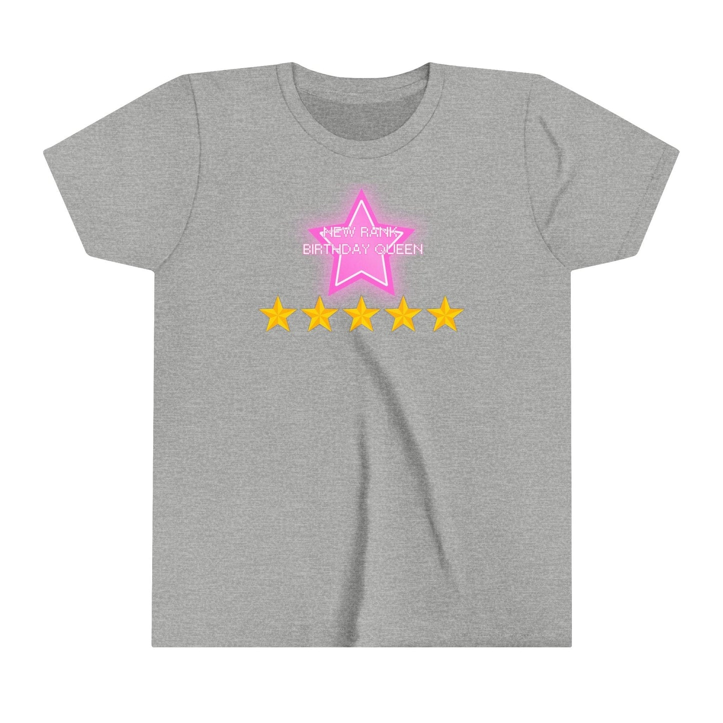 Printify Kids clothes Athletic Heather / S NEW RANK Birthday Queen Dress to Impress with my BADDIES DTI Dress to Impress Roblox Fashion Game Youth Short Sleeve Tee