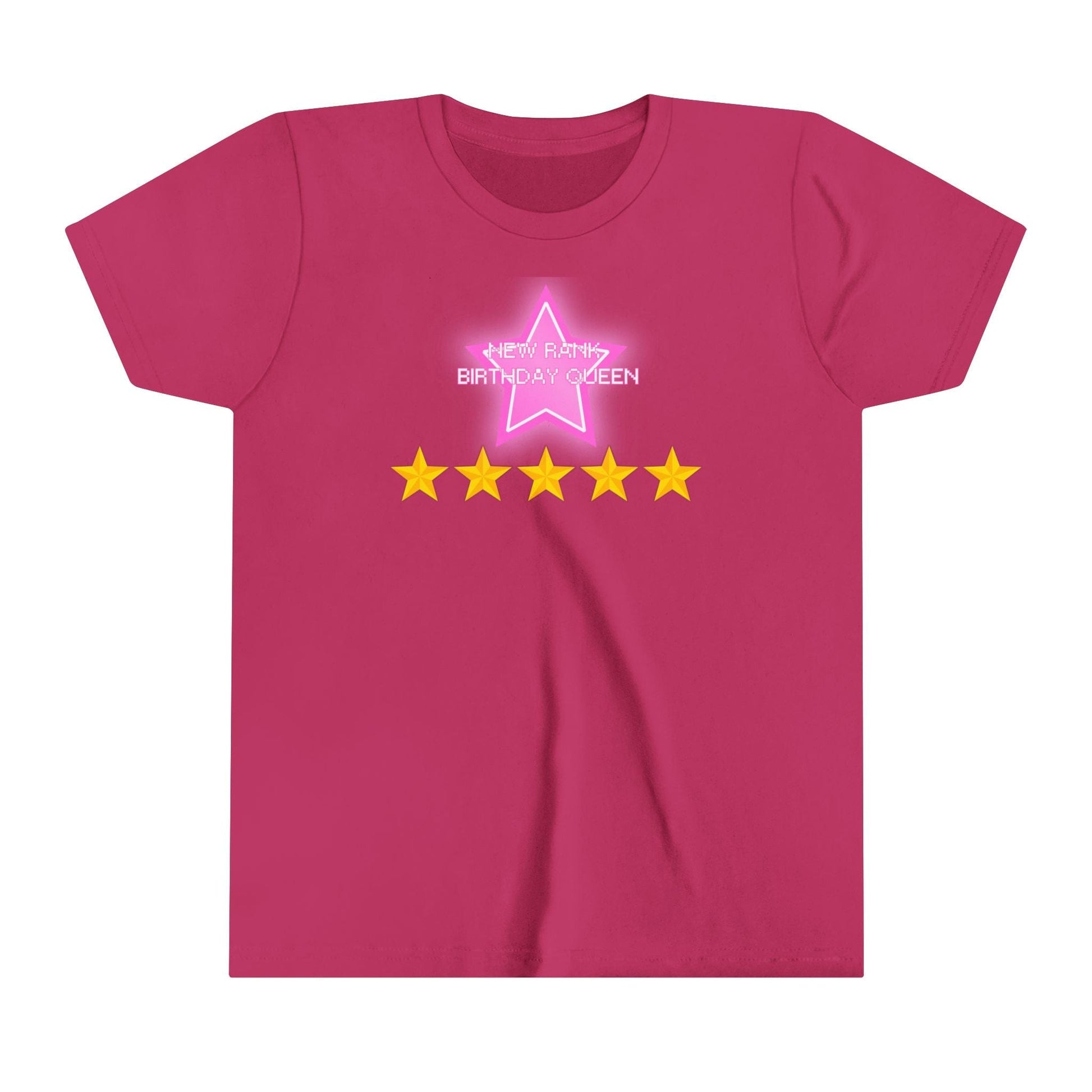 Printify Kids clothes Berry / S NEW RANK Birthday Queen Dress to Impress with my BADDIES DTI Dress to Impress Roblox Fashion Game Youth Short Sleeve Tee