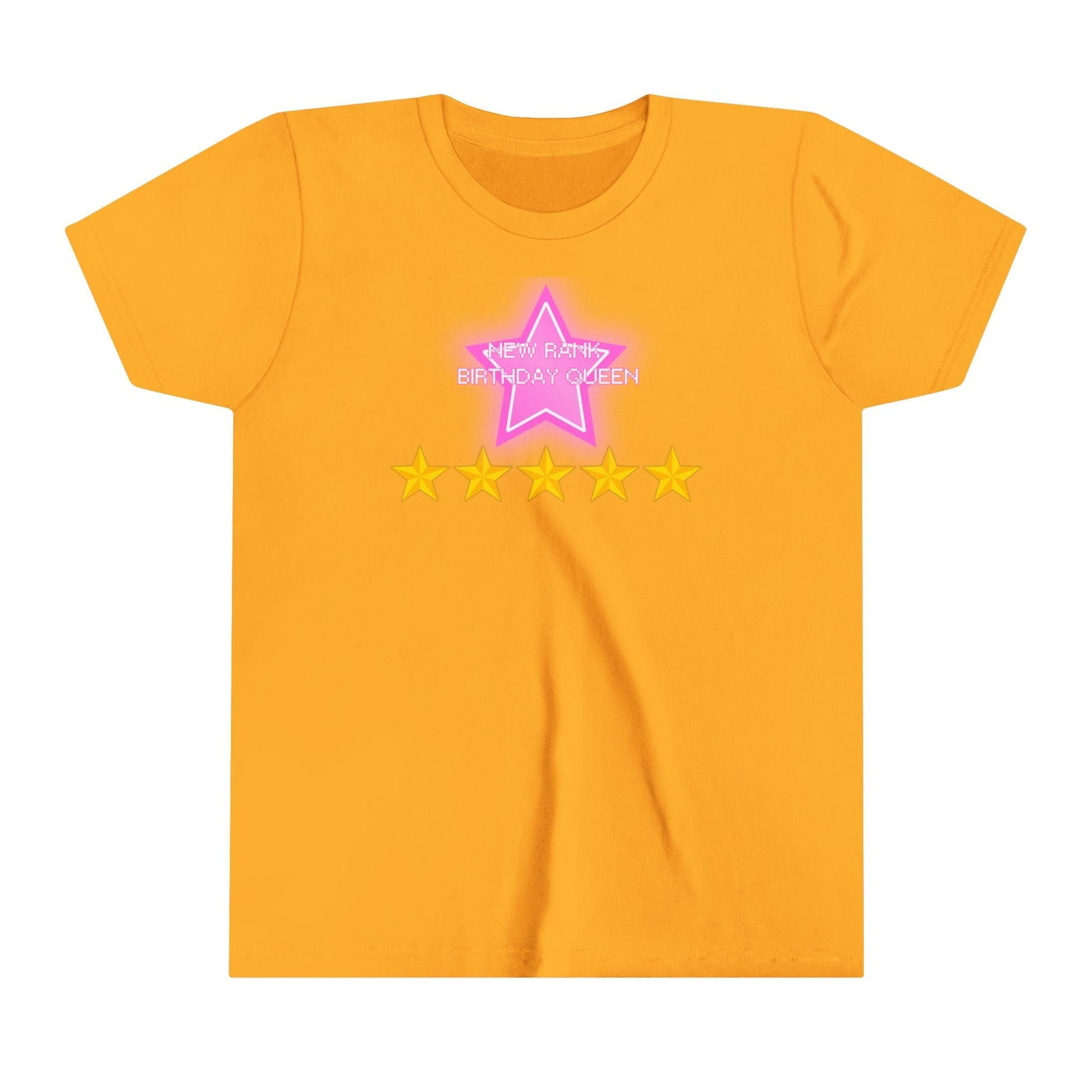 Printify Kids clothes Gold / S NEW RANK Birthday Queen Dress to Impress with my BADDIES DTI Dress to Impress Roblox Fashion Game Youth Short Sleeve Tee