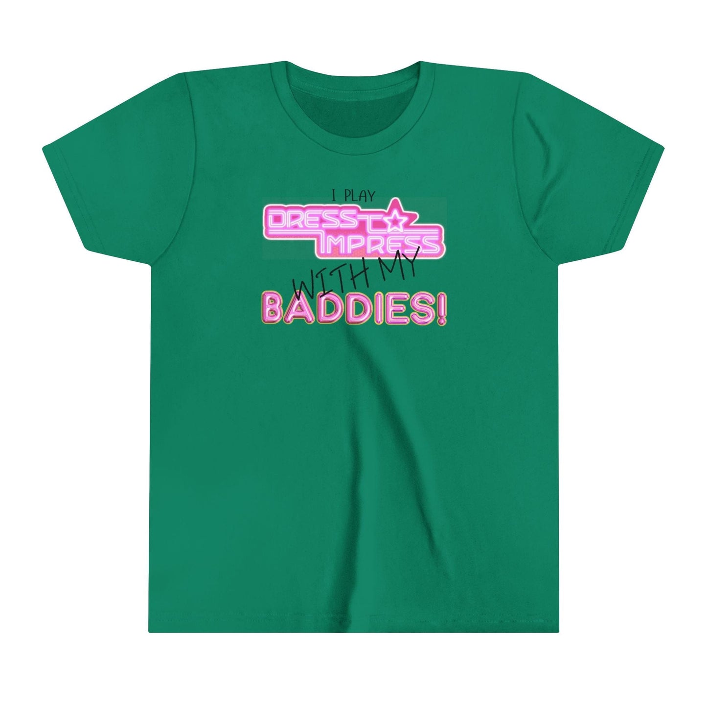 Printify Kids clothes Kelly / S I play Dress to Impress with my BADDIES DTI Dress to Impress Roblox Fashion Game Youth Short Sleeve Tee
