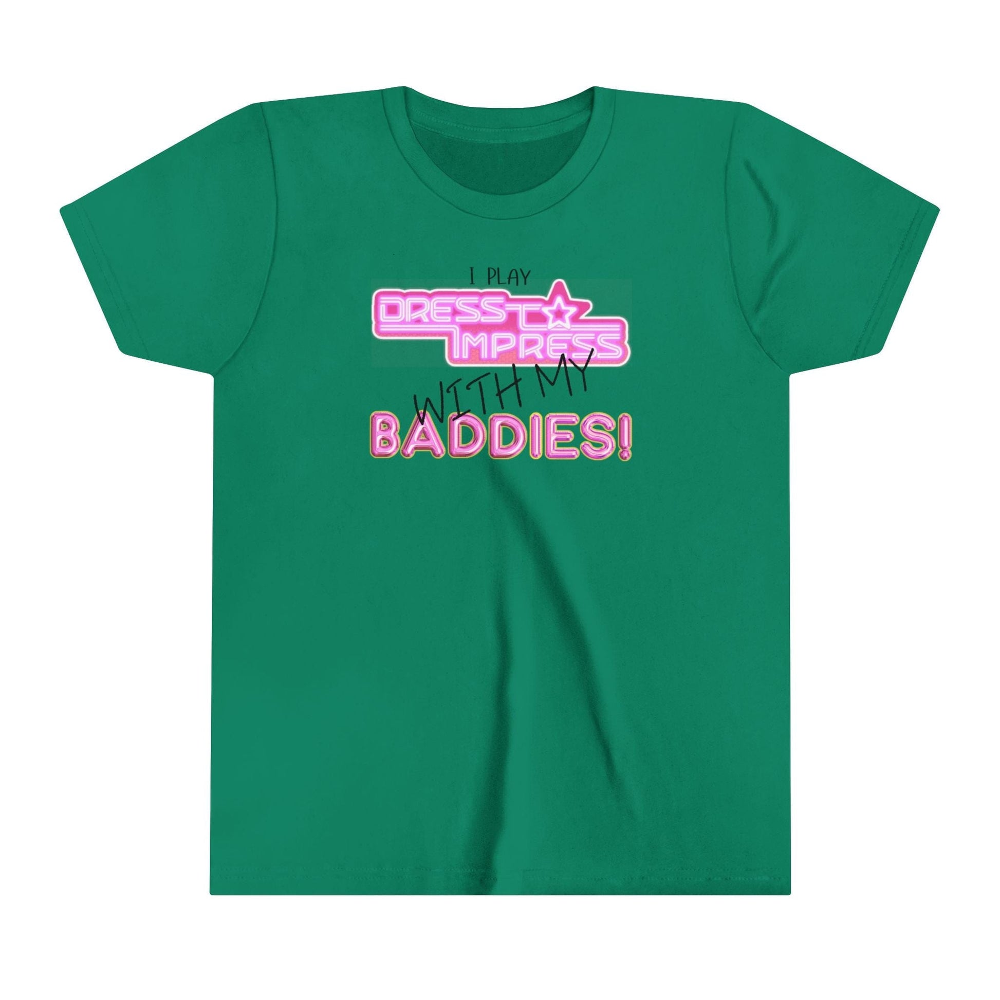 Printify Kids clothes Kelly / S I play Dress to Impress with my BADDIES DTI Dress to Impress Roblox Fashion Game Youth Short Sleeve Tee
