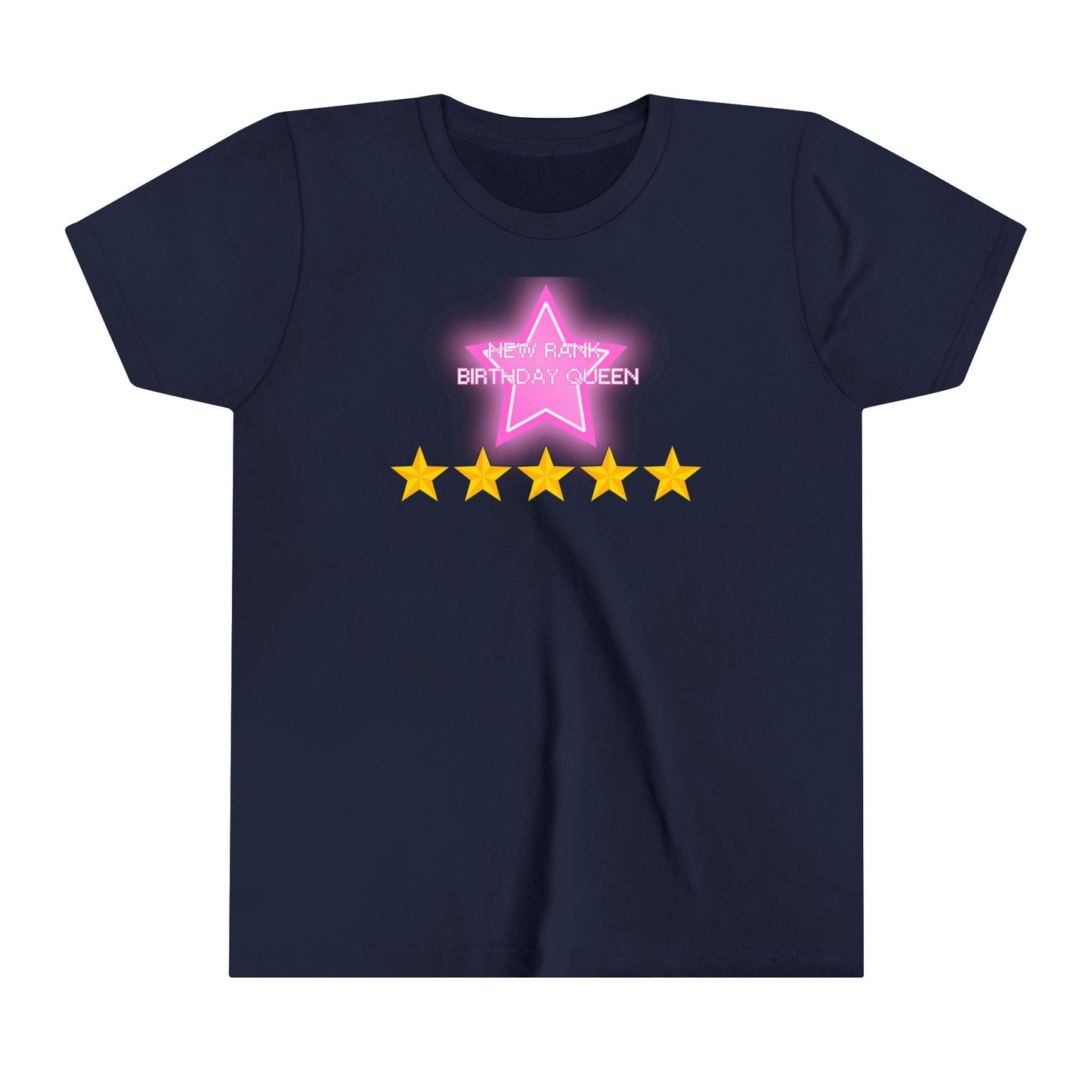 Printify Kids clothes Navy / S NEW RANK Birthday Queen Dress to Impress with my BADDIES DTI Dress to Impress Roblox Fashion Game Youth Short Sleeve Tee
