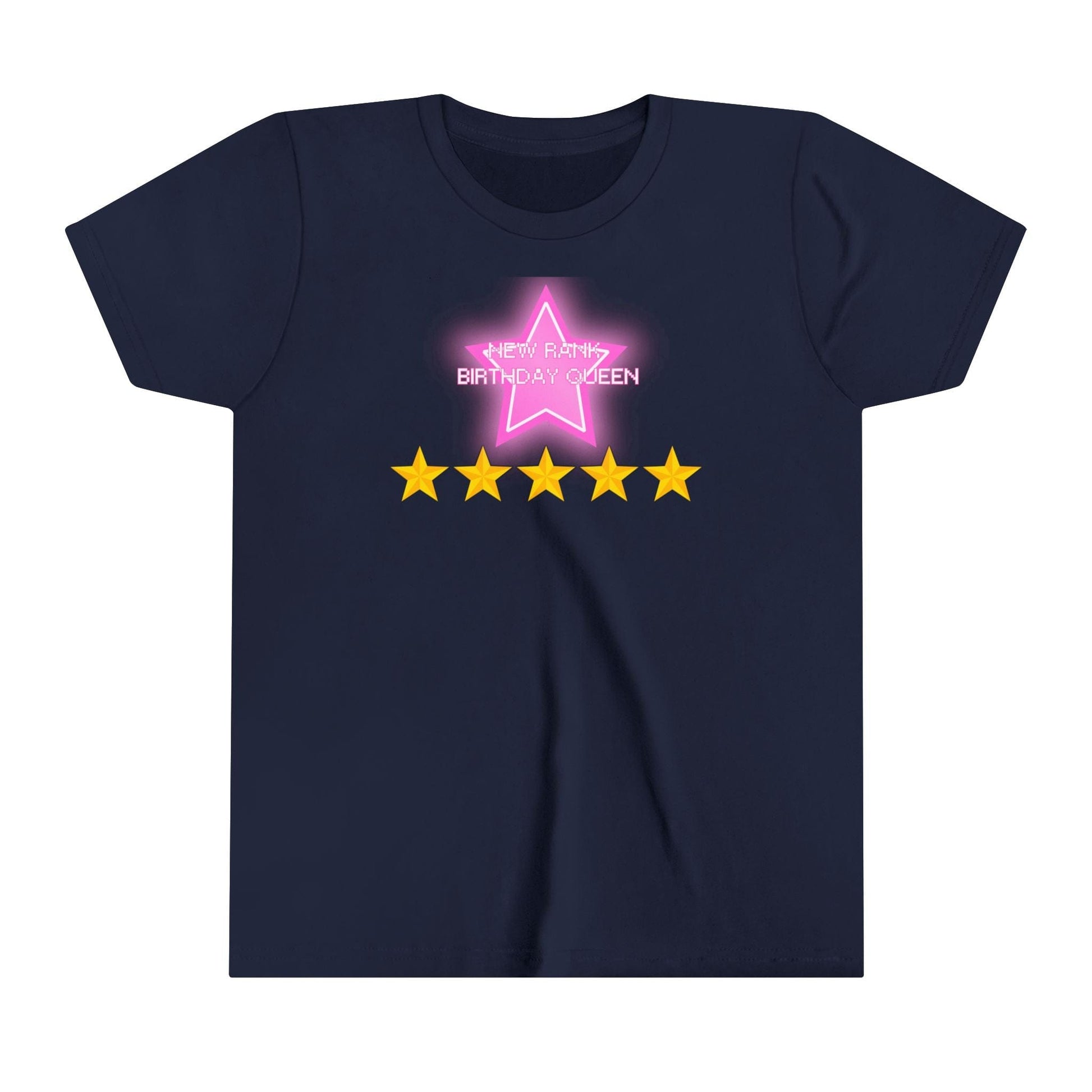 Printify Kids clothes Navy / S NEW RANK Birthday Queen Dress to Impress with my BADDIES DTI Dress to Impress Roblox Fashion Game Youth Short Sleeve Tee