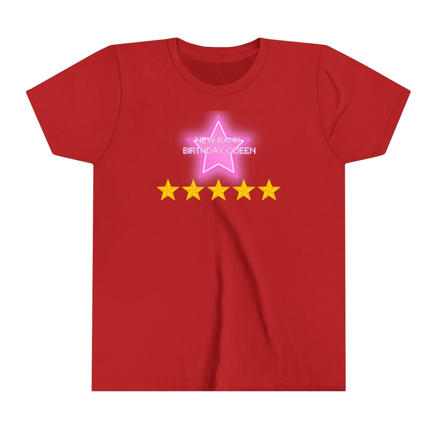 Printify Kids clothes Red / S NEW RANK Birthday Queen Dress to Impress with my BADDIES DTI Dress to Impress Roblox Fashion Game Youth Short Sleeve Tee
