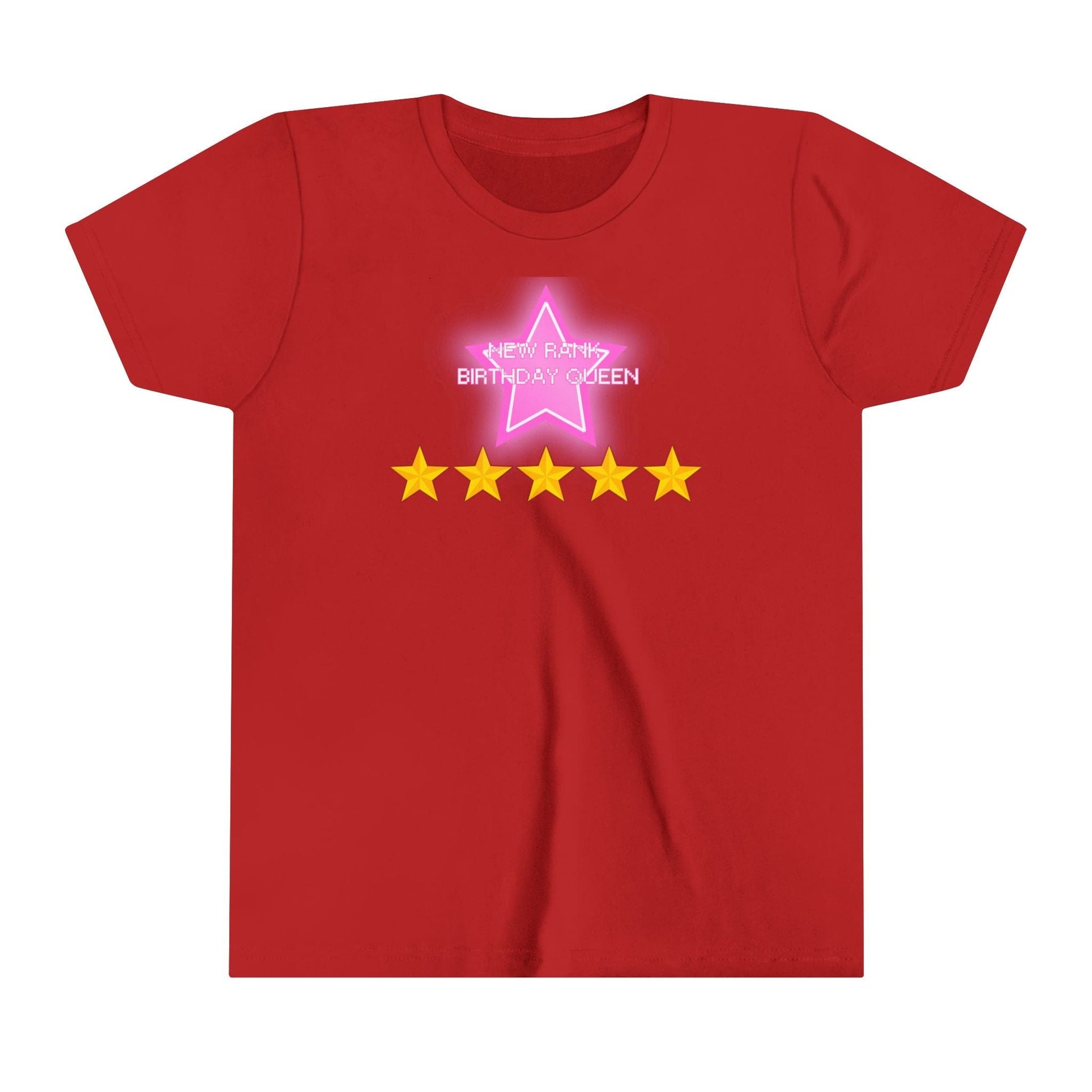 Printify Kids clothes Red / S NEW RANK Birthday Queen Dress to Impress with my BADDIES DTI Dress to Impress Roblox Fashion Game Youth Short Sleeve Tee
