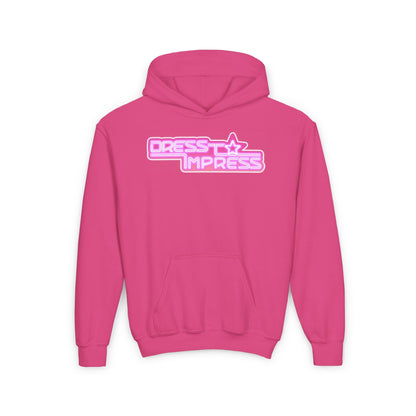 Printify Kids clothes S / Heliconia I play Dress to Impress with my BADDIES DTI Dress to Impress Roblox Fashion Game Youth Hoodie