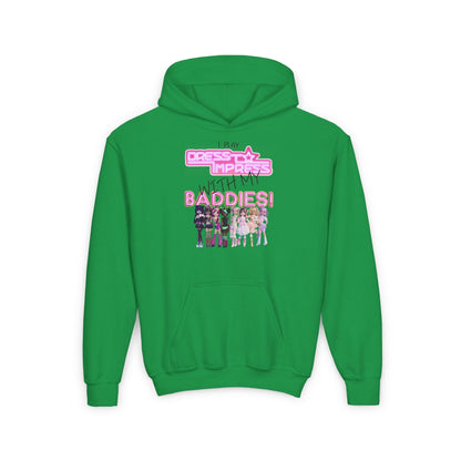 Printify Kids clothes S / Irish Green I play Dress to Impress with my BADDIES DTI Dress to Impress Roblox Fashion Game Youth Hoodie