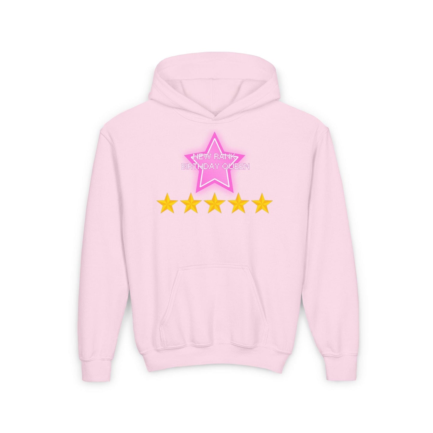 Printify Kids clothes S / Light Pink NEW RANK Birthday Queen DTI Dress to Impress Roblox Fashion Game Youth Hoodie
