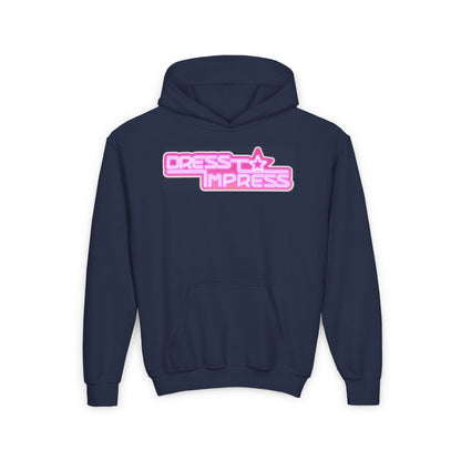 Printify Kids clothes S / Navy I play Dress to Impress with my BADDIES DTI Dress to Impress Roblox Fashion Game Youth Hoodie