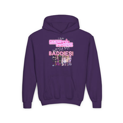 Printify Kids clothes S / Purple I play Dress to Impress with my BADDIES DTI Dress to Impress Roblox Fashion Game Youth Hoodie
