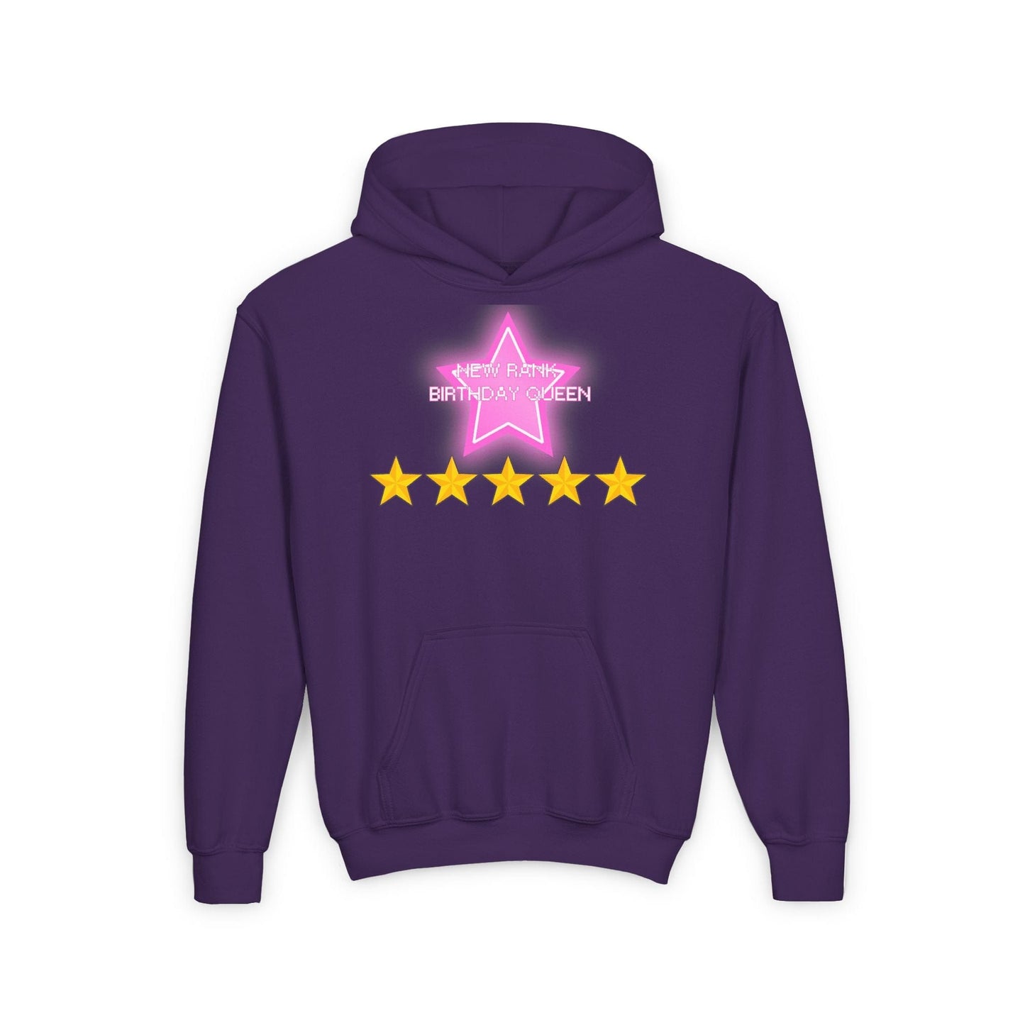 Printify Kids clothes S / Purple NEW RANK Birthday Queen DTI Dress to Impress Roblox Fashion Game Youth Hoodie