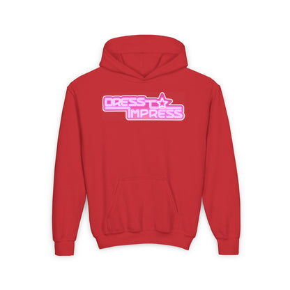 Printify Kids clothes S / Red I play Dress to Impress with my BADDIES DTI Dress to Impress Roblox Fashion Game Youth Hoodie