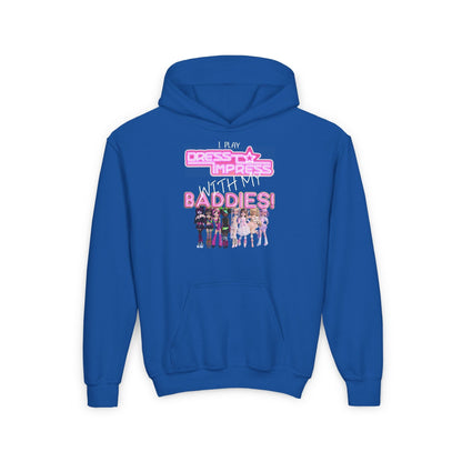 Printify Kids clothes S / Royal I play Dress to Impress with my BADDIES DTI Dress to Impress Roblox Fashion Game Youth Hoodie