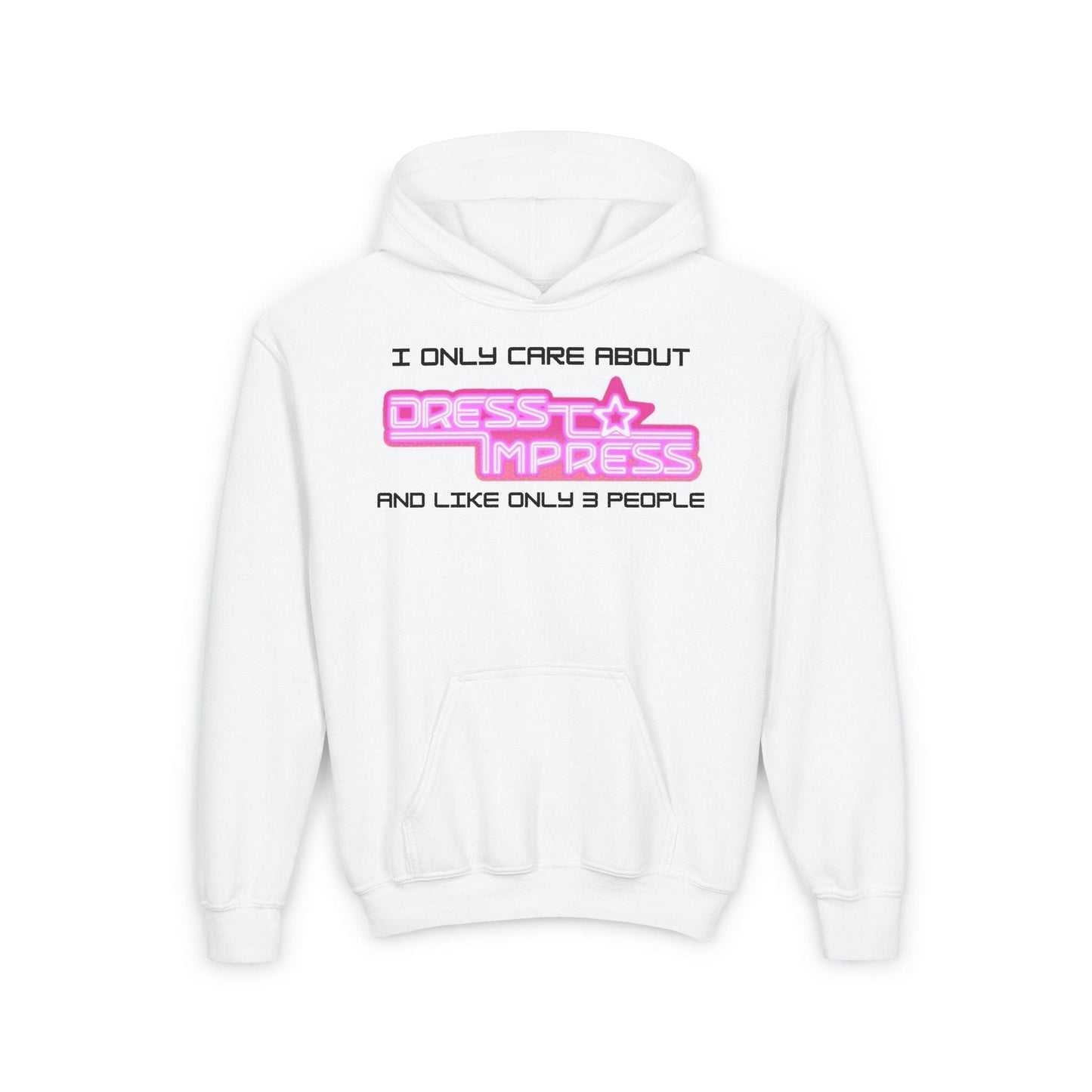 Printify Kids clothes S / White A day without Dress to Impress is like.... JUST KIDDING I have no idea DTI Dress to Impress Roblox Fashion Game Youth Hoodie