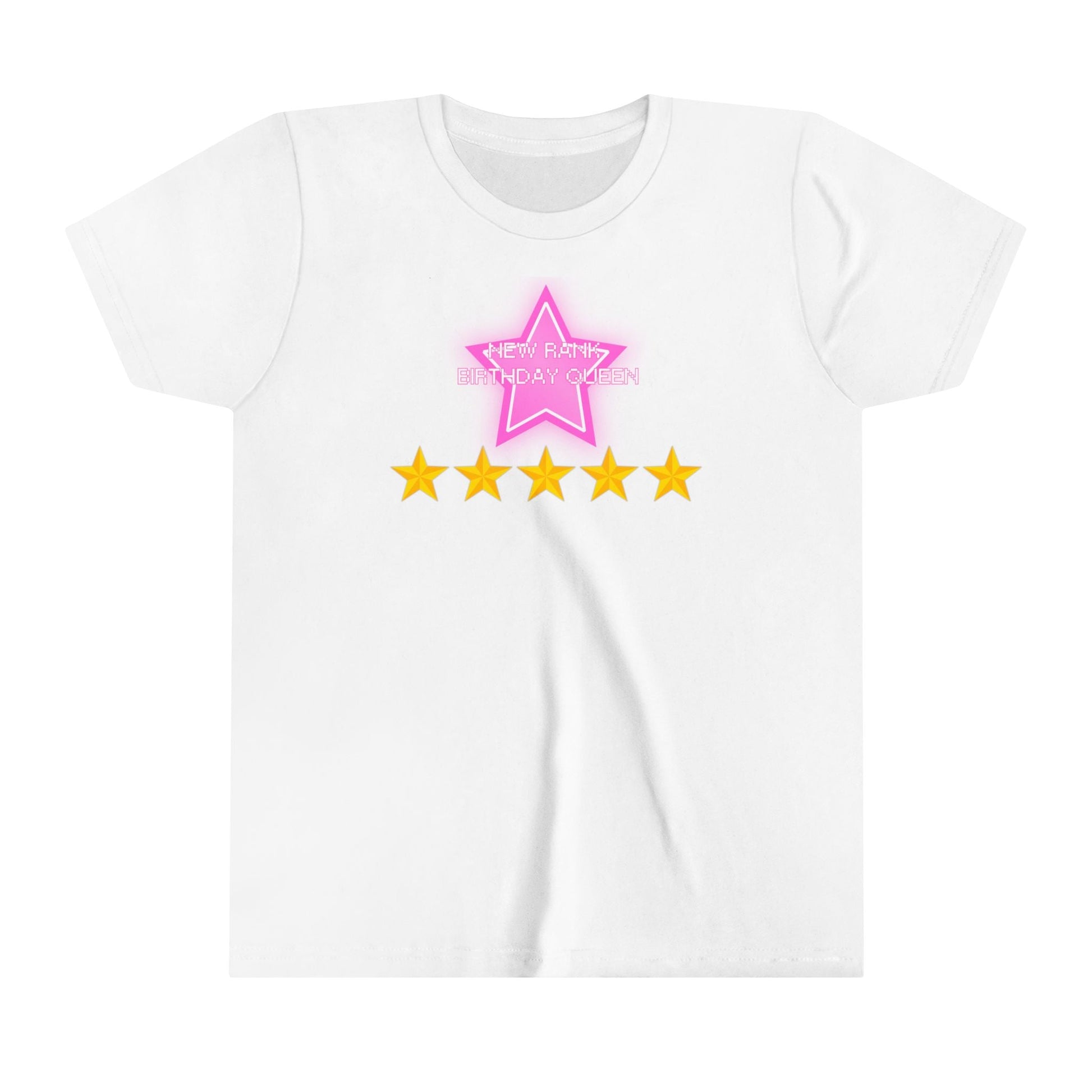 Printify Kids clothes White / S NEW RANK Birthday Queen Dress to Impress with my BADDIES DTI Dress to Impress Roblox Fashion Game Youth Short Sleeve Tee