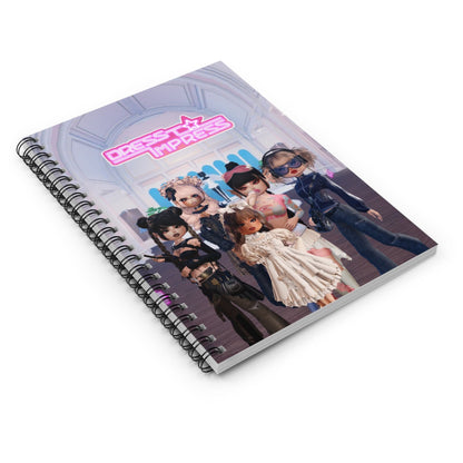 Printify Paper products One Size Dress to Impress BADDIES DTI Dress to Impress Roblox Fashion Game Spiral Ruled Line Notebook