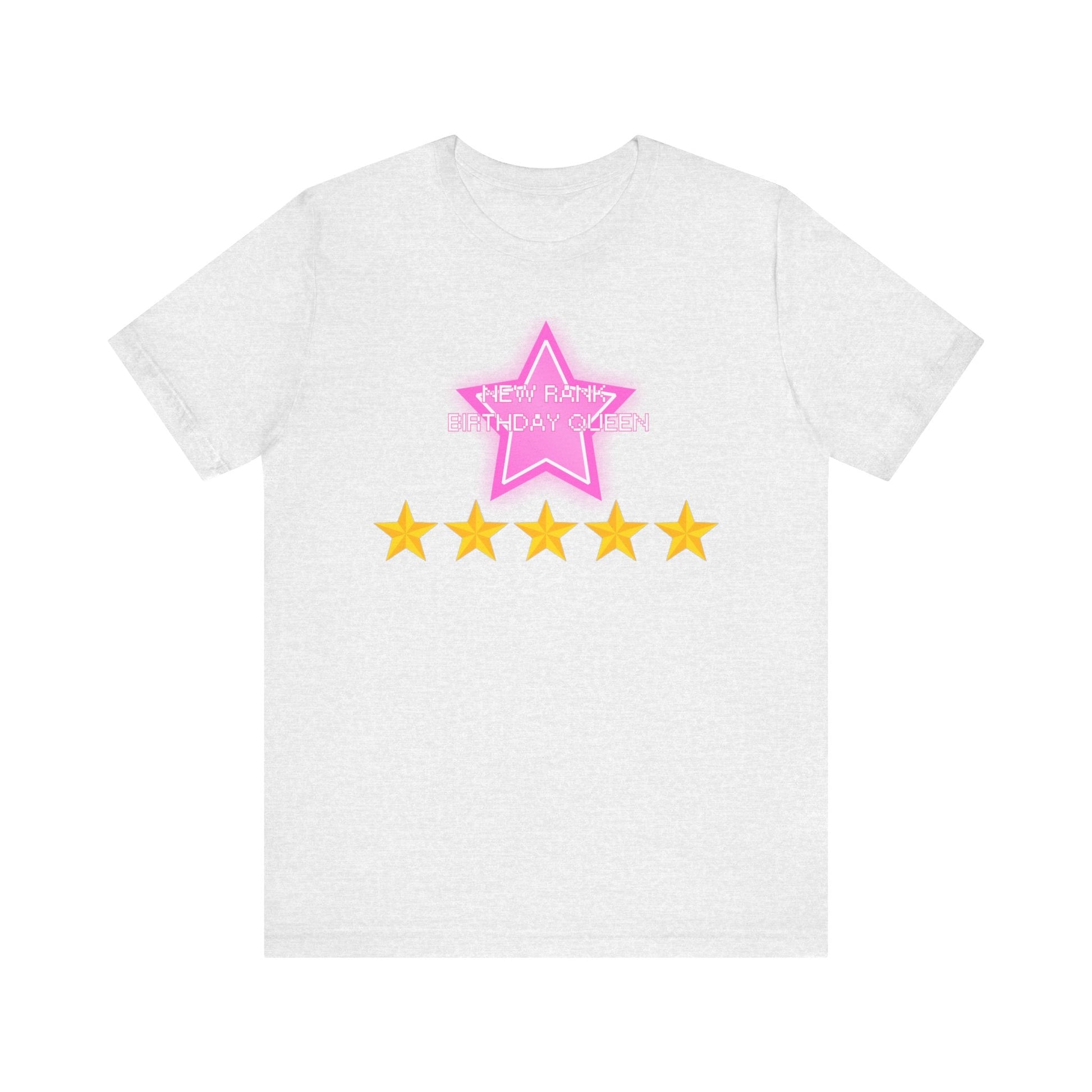 Printify T-Shirt Ash / XS New Rank BIRTHDAY QUEEN DTI Dress to Impress Roblox Fashion Game Unisex Jersey Short Sleeve Tee