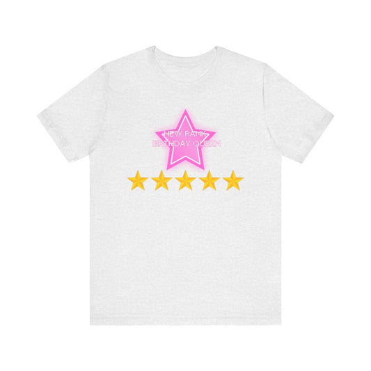 Printify T-Shirt Ash / XS New Rank BIRTHDAY QUEEN DTI Dress to Impress Roblox Fashion Game Unisex Jersey Short Sleeve Tee